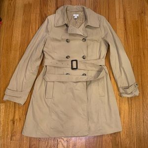 J Crew Factory Trench Coat Tan - Size 10